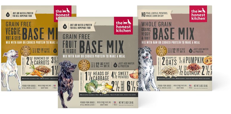 THE HONEST KITCHEN Fruit Veggie Grain Free Dehydrated Dog Base Mix 3 lb box Chewy