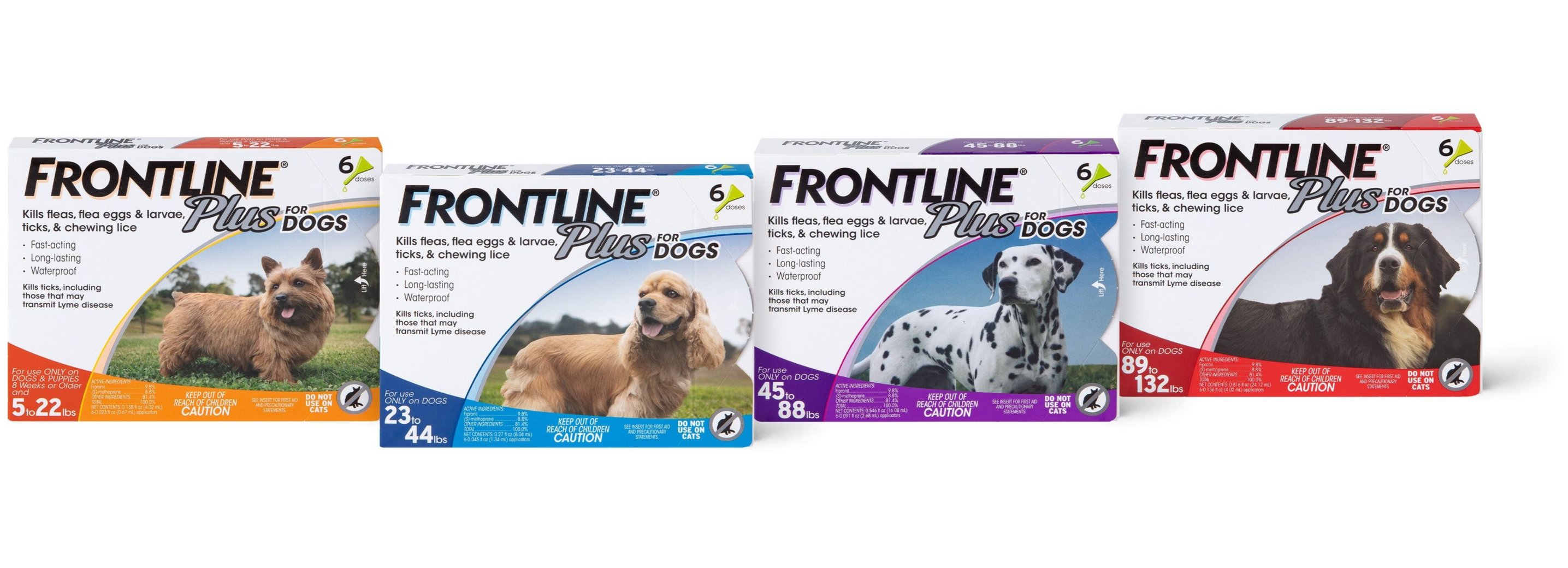 FRONTLINE PLUS Flea & Tick Spot Treatment for Large Dogs, 4588 lbs, 12