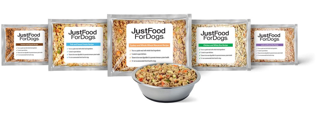 JUSTFOODFORDOGS Venison Squash Recipe Frozen Human Grade Fresh Dog Food 18 oz pouch case of 21 Chewy