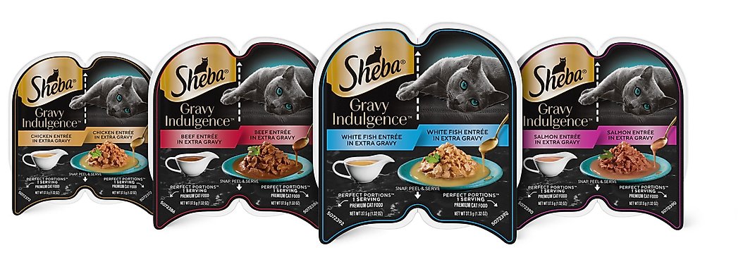 Sheba Gravy Indulgence Salmon & White Fish in Gravy Variety Pack Grain-Free Adult Wet Cat Food
