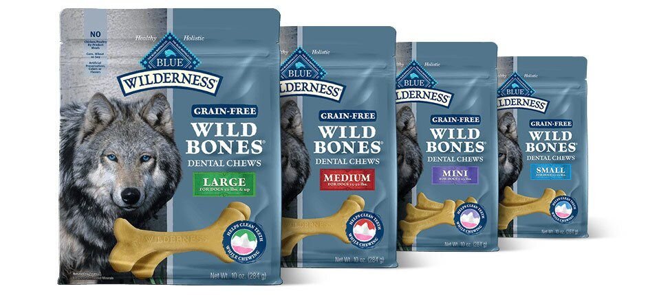 Blue Buffalo Wilderness Wild Chews Knuckle Bones Dog Treats