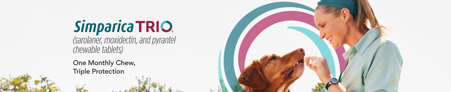 Simparica Trio now, you don't need 2 or 3 products for the monthly protection your dog needs.