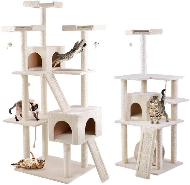 FRISCO 28in Modern Cat Tree & Condo, Gray