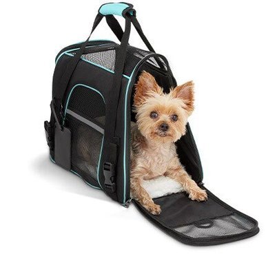 FRISCO Premium Travel Bag Dog Cat Carrier Black Small Chewy