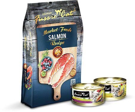 FUSSIE CAT Market Fresh Salmon Chicken Recipe Grain Free Dry Cat