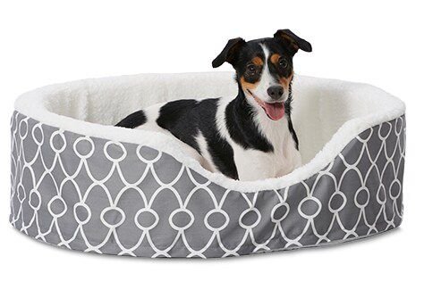 MidWest Quiet Time Fleece Reversible Dog Crate Mat, Blue Paw Print