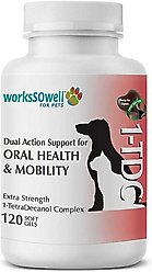 1-TDC Dental & Joint Health Softgel Supplement for Dogs & Cats, 120 count
