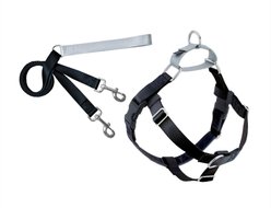 2 Hounds Design Freedom No Pull Nylon Dog Harness & Leash, Black, X-Small: 15 to 20-in chest, 5/8-in wide