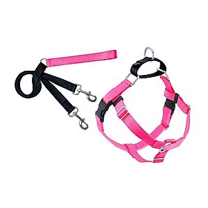 2 Hounds Design Freedom No Pull Nylon Dog Harness & Leash, Hot Pink, Large: 28 to 32-in chest, 1-in wide