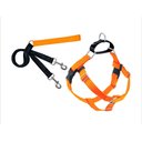 2 Hounds Design Freedom No Pull Nylon Dog Harness & Leash, Neon Orange, Medium: 22 to 28-in chest, 1-in wide