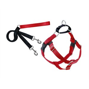 2 Hounds Design Freedom No Pull Nylon Dog Harness & Leash, Red, Large: 28 to 32-in chest, 1-in wide