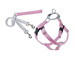 2 Hounds Design Freedom No Pull Nylon Dog Harness & Leash, Rose Pink, Medium: 22 to 28-in chest, 5/8-in wide