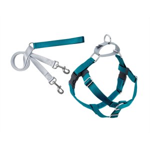 2 Hounds Design Freedom No Pull Nylon Dog Harness & Leash, Teal, X-Large: 30 to 36-in chest, 1-in wide