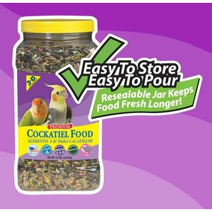 3-D Cockatiel Food, 4.5-lb jar