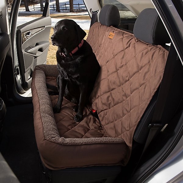 3 Dog Pet Supply Personalized Softshell Car Seat Protector, Slate, Large