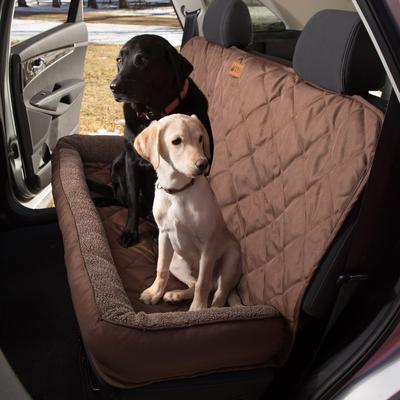 Show full view: 3 Dog Pet Supply Car Seat Protector with Fleece Bolster, Large, Chocolate slide 4 of 7