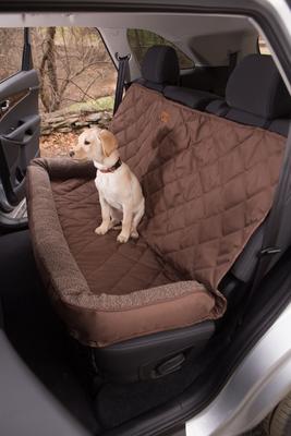 Show full view: 3 Dog Pet Supply Car Seat Protector with Fleece Bolster, Large, Chocolate slide 5 of 7
