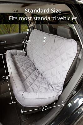 Show full view: 3 Dog Pet Supply Car Seat Protector with Fleece Bolster, Large, Chocolate slide 6 of 7
