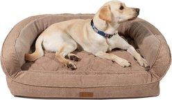 3 Dog Pet Supply Easy Wash Tweed Shearling Memory Foam Dog Bed, Large