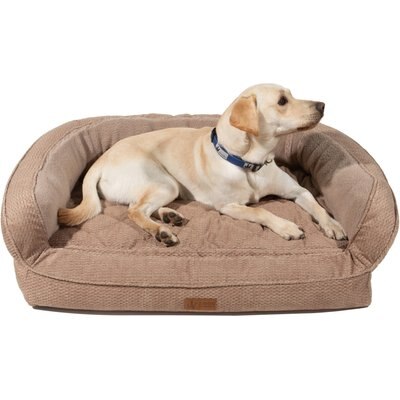 3 Dog Pet Supply 3 Dog Pet Supply Easy Wash Tweed Shearling Memory Foam Dog Bed, Small