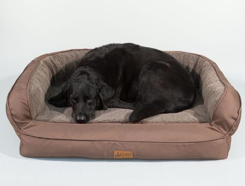 Show full view: 3 Dog Pet Supply EZ Wash Fleece Headrest Dog Bed, Chocolate, Large slide 3 of 5
