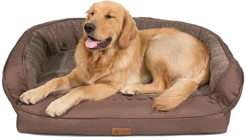 Show full view: 3 Dog Pet Supply EZ Wash Fleece Headrest Memory Foam Dog Bed, Chocolate, Medium slide 5 of 5