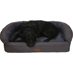 3 Dog Pet Supply EZ Wash Softshell Orthopedic Bolster Dog Bed with Removable Cover, Slate, Medium