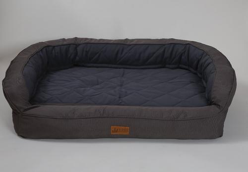 Show full view: 3 Dog Pet Supply EZ Wash Softshell Personalized Orthopedic Bolster Dog Bed with Removable Cover, Slate, Small slide 2 of 6