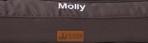 Show full view: 3 Dog Pet Supply EZ Wash Softshell Personalized Orthopedic Bolster Dog Bed with Removable Cover, Slate, Small slide 3 of 6