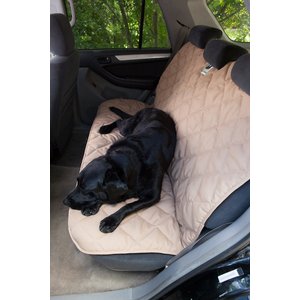 3 Dog Pet Supply Personalized Car Back Seat Protector, Tan