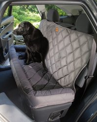 3 Dog Pet Supply Personalized Softshell Car Seat Protector, Slate, Large