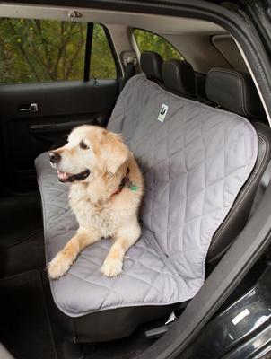 Show full view: 3 Dog Pet Supply Quilted Car Back Seat Protector, Grey slide 2 of 7