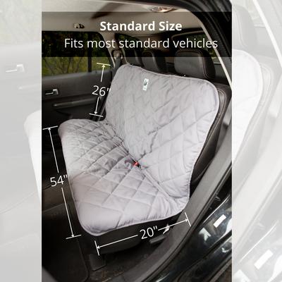 Show full view: 3 Dog Pet Supply Quilted Car Back Seat Protector, Grey slide 4 of 7
