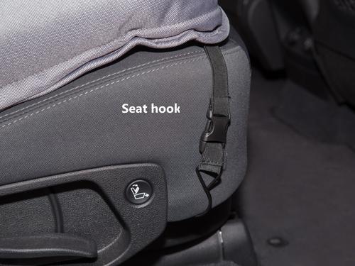 Show full view: 3 Dog Pet Supply Quilted Car Back Seat Protector, Grey slide 6 of 7