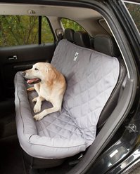 3 Dog Pet Supply Quilted Car Back Seat Protector with Bolster, Grey slide 1 of 6