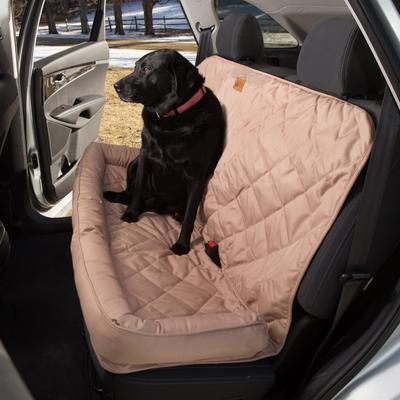 Show full view: 3 Dog Pet Supply Quilted Car Back Seat Protector with Bolster, Tan slide 4 of 8