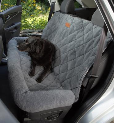Show full view: 3 Dog Pet Supply Shearling Bolster Dog Car Seat Protector, Large, Gray slide 3 of 8