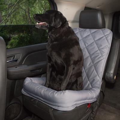 Show full view: 3 Dog Pet Supply Single Car Seat Protector with Bolster, Large, Gray slide 2 of 5