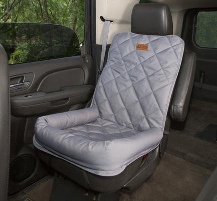 Show full view: 3 Dog Pet Supply Single Car Seat Protector with Bolster, Large, Gray slide 4 of 5