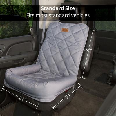 Show full view: 3 Dog Pet Supply Single Car Seat Protector with Bolster, Large, Tan slide 3 of 5