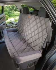 3 Dog Pet Supply Softshell Bolster Car Seat Protector, Slate, Large slide 2 of 6