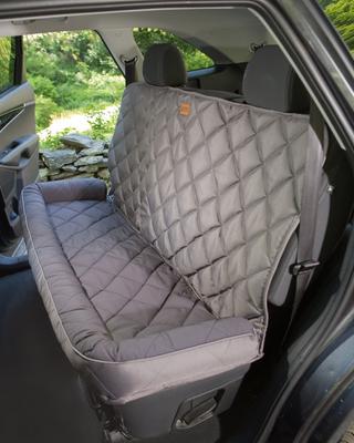 Show full view: 3 Dog Pet Supply Softshell Bolster Car Seat Protector, Slate, Large slide 2 of 8