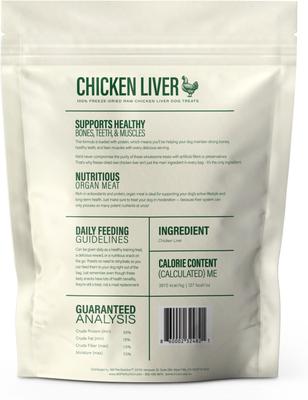 Show full view: 360 Pet Nutrition 100% Chicken Liver Grain-Free Raw Freeze-Dried Dog Treats, 4-oz bag slide 3 of 7