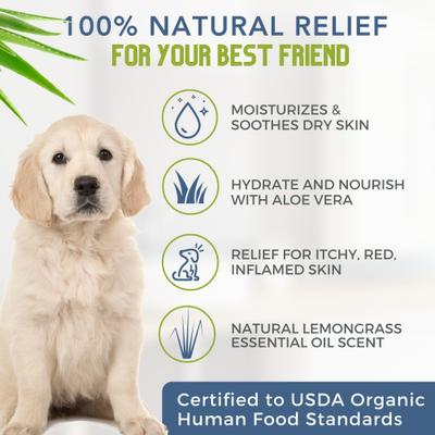Show full view: 4-Legger Organic, Hypo-Allergenic, Lemongrass & Aloe Dog Shampoo, 16-fl oz bottle slide 4 of 12