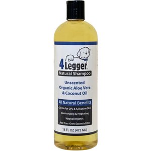 4-Legger Organic Hypo-Allergenic Unscented Aloe Dog Shampoo, 16-fl oz bottle