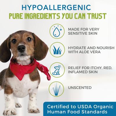 Show full view: 4-Legger Organic Hypo-Allergenic Unscented Aloe Dog Shampoo, 16-fl oz bottle slide 3 of 10