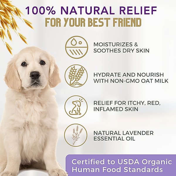 Show full view: 4-Legger Organic Oatmeal, Aloe & Lavender Dog Shampoo, 16-fl oz bottle slide 3 of 10