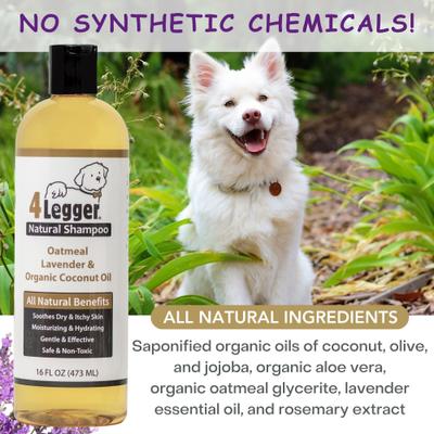 Show full view: 4-Legger Organic Oatmeal, Aloe & Lavender Dog Shampoo, 16-fl oz bottle slide 5 of 10