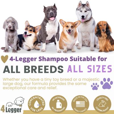 Show full view: 4-Legger Organic Oatmeal, Aloe & Lavender Dog Shampoo, 16-fl oz bottle slide 9 of 10
