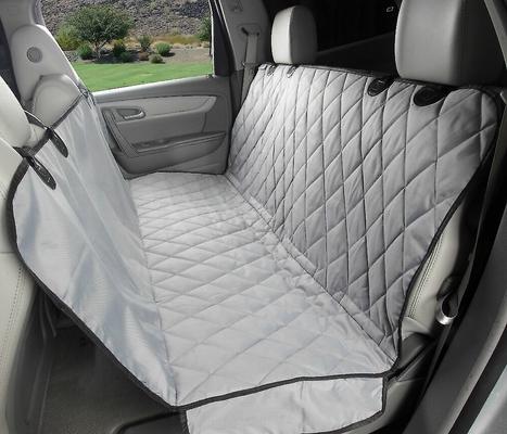 Show full view: 4Knines Rear Bench Seat Cover with Hammock, Gray, Regular slide 3 of 12